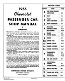 1955 Chevrolet Passenger Car Shop Manual (Licensed Print Reproduction)