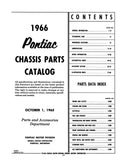 1963-1966 Pontiac Chassis & Body Parts Catalogs