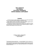 1991 Chevrolet Corvette Electrical Diagnosis Service Manual Supplement