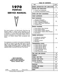 1970 Pontiac Service Manual