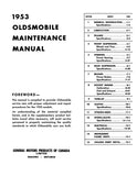 1953 Oldsmobile Maintenance Manual - CANADIAN