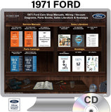 1971 Ford Shop Manuals, Wiring Diagrams, Sales Literature & Parts Books on USB
