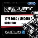 1978 Ford Lincoln Mercury Shop Manuals, Sales & Wiring Diagrams / Specs on USB