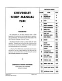 1941 Chevrolet Truck and Car Shop Manual