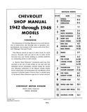 Chevrolet Shop Manual: 1942 - 1948 Passenger Cars, 1942 - 1946 Trucks