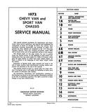 1972 Chevrolet Van Sportvan Service Manual