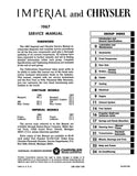 1967 Chrysler and Imperial Repair Shop Manual
