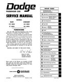 1965 Dodge Dart Coronet Technical Service Manual