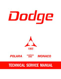 1965 Dodge Polara Custom 880 & Monaco Repair Shop Manual