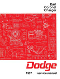 1967 Dodge Dart Coronet Charger Service Manual