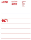 1971 Dodge Chassis Service Manual Challenger Dart Charger Coronet Polara Monaco