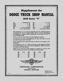 1938 - 1939 Dodge Truck Shop Manual - Series R & T