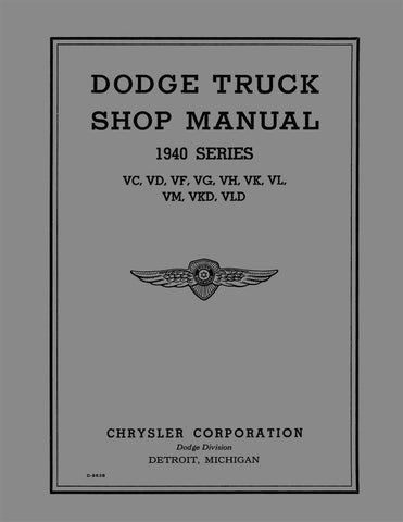 1940 Dodge Truck Shop Manual