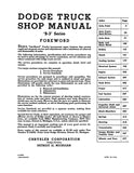1951 - 1952 Dodge Truck B-3 Series Shop Manual