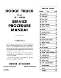 1961 Dodge Truck R Series Shop Manual Supplement to 1960 Dodge Truck Shop Manual