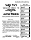 1965 Dodge Truck 100-700 Shop Manual