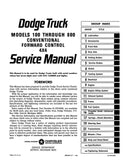 1966 Dodge Truck 100-800 Shop Manual