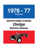 1976 - 1977 Dodge Motor Home Service Manual