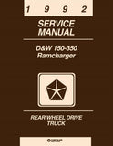 1992 Dodge D/W 150-350 Truck, Ramcharger Shop Manual