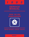 1993 Dodge D/W 150-350 Truck, Ramcharger Shop Manual