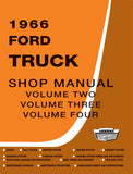 1966 Ford Truck Shop Manual 4 Volume Set F Series, P-Series, B-Series, C-Series