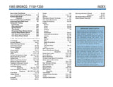 1985 Ford Bronco, F-150-350 Electrical & Vacuum Troubleshooting