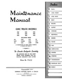 1941 - 1942 GMC Truck 100-450 Maintenance Manual - X-4113