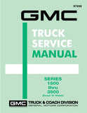 1972 GMC Truck Service Manual Series 1500 thru 3500