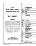 1975 GMC Truck 1500-3500 Service Manual Supplement to 1974 Truck Service Manual