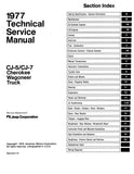 1977 Jeep Technical Service Manual