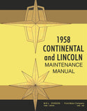 1958 Lincoln Maintenance Manual