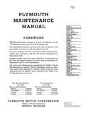 1934 Plymouth Maintenance Manual