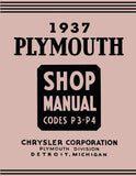 1937 Plymouth Shop Manual - Codes P3 - P4