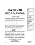 1938 Plymouth Shop Manual codes P5 - P6