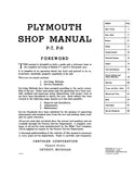 1939 Plymouth Shop Manual P-7, P-8