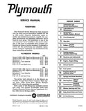 1966 Plymouth Service Manual
