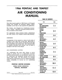 1966 Pontiac Air Conditioning Service Manual