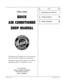 1953 - 1954 Buick Air Conditioner Shop Manual