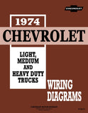 1974 Chevy LD,MD,HD Trucks Wiring Diagrams - 11x26 inch Foldouts