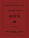 1924 - 1934 Buick Master Chassis Parts Catalog Book