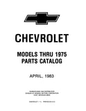 1968 - 1975 Chevrolet Car Parts & Illustrations Catalogs