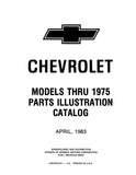 1968 - 1975 Chevrolet Car Parts & Illustrations Catalogs