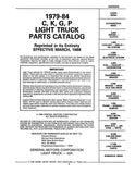 1979 - 1984 GMC Chevrolet Truck Parts and Illustrations Catalogs
