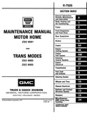 1975 - 1976 GMC Motorhome Maintenance Manual - X-7525