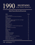 1990 Ford Mustang Car Shop Manual