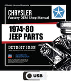 1974-1980 Jeep Parts Catalog F-74080 R2 on USB