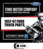 1957-1967 Ford Truck Parts Manuals (Only) on USB