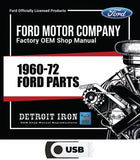 1960-1972 Ford Parts Manuals (Only) on USB