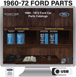 1960-1972 Ford Parts Manuals (Only) on USB