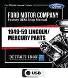 1949-1959 Lincoln/Mercury Parts Manuals (Only) on USB